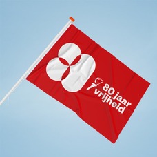 Freedom flag 80 years red