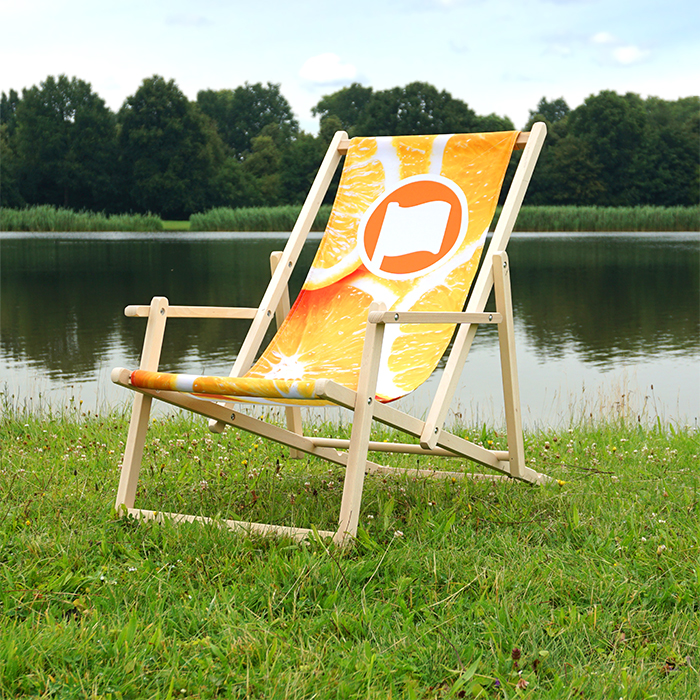 Beach chair with backrest