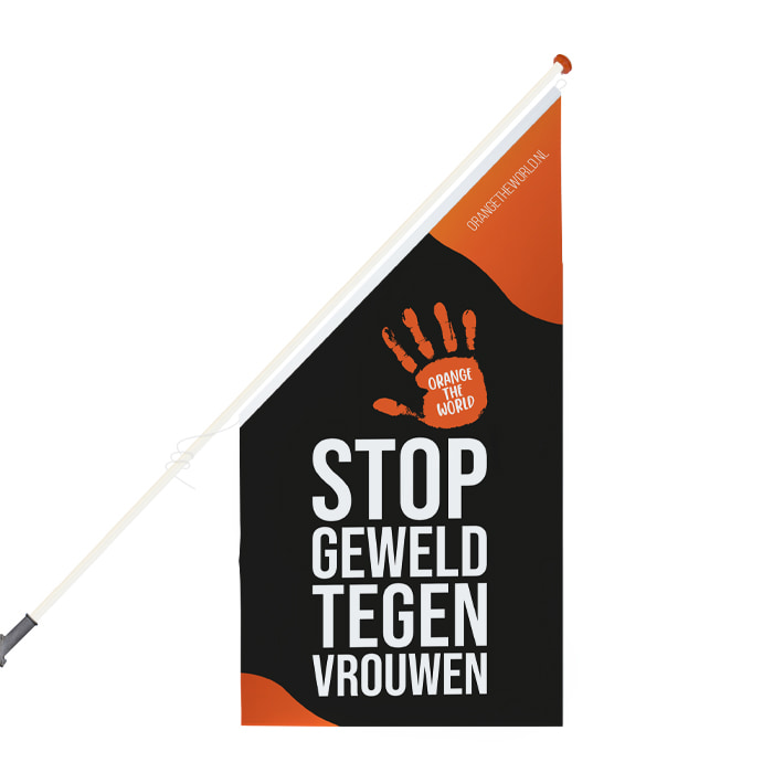 Orange the World kiosk flag - black