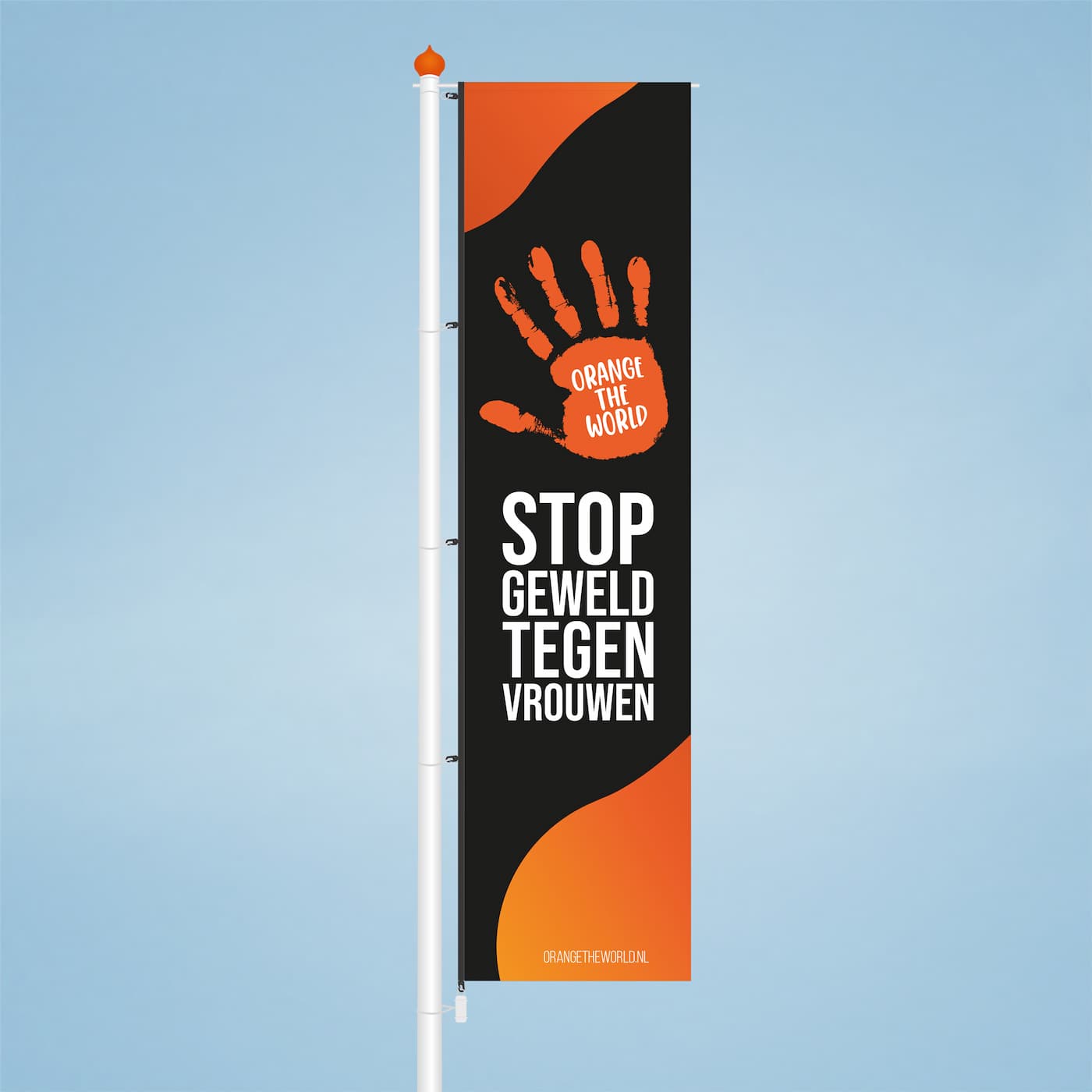 Orange the World banner - black
