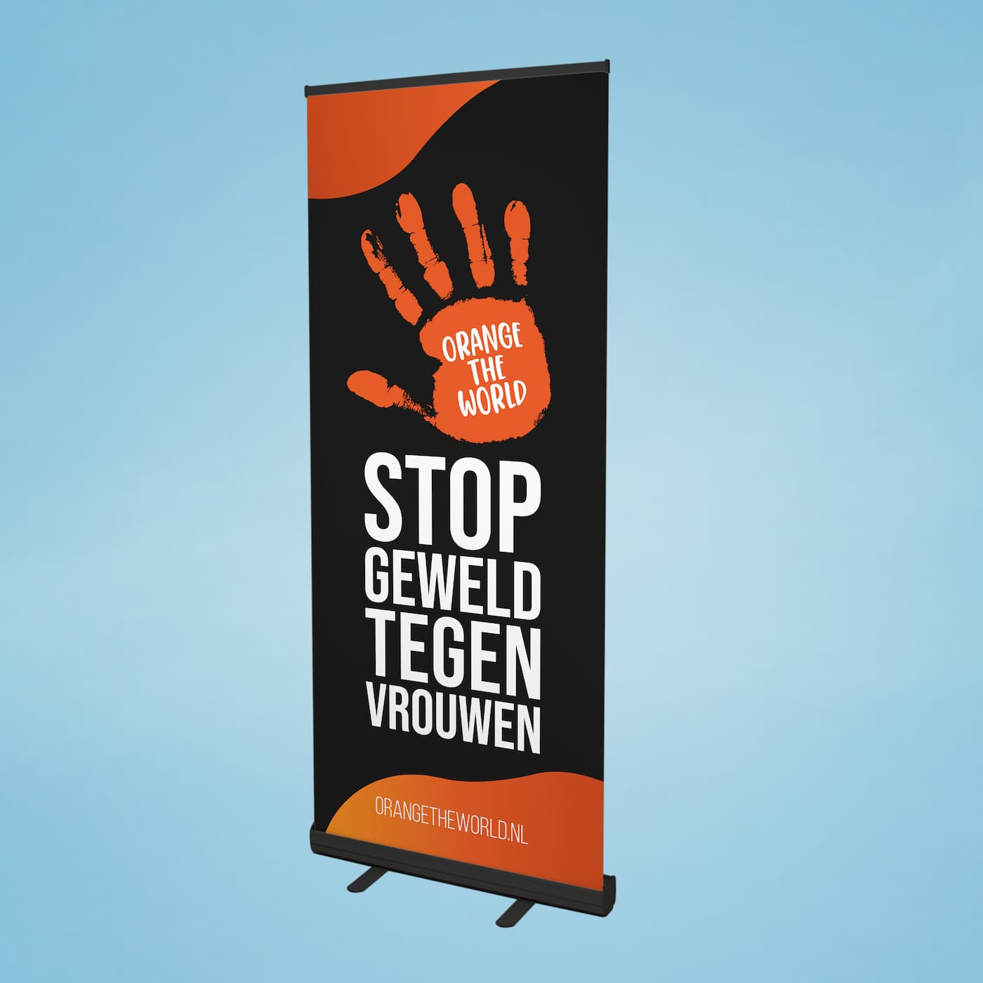 Orange the World banner - black