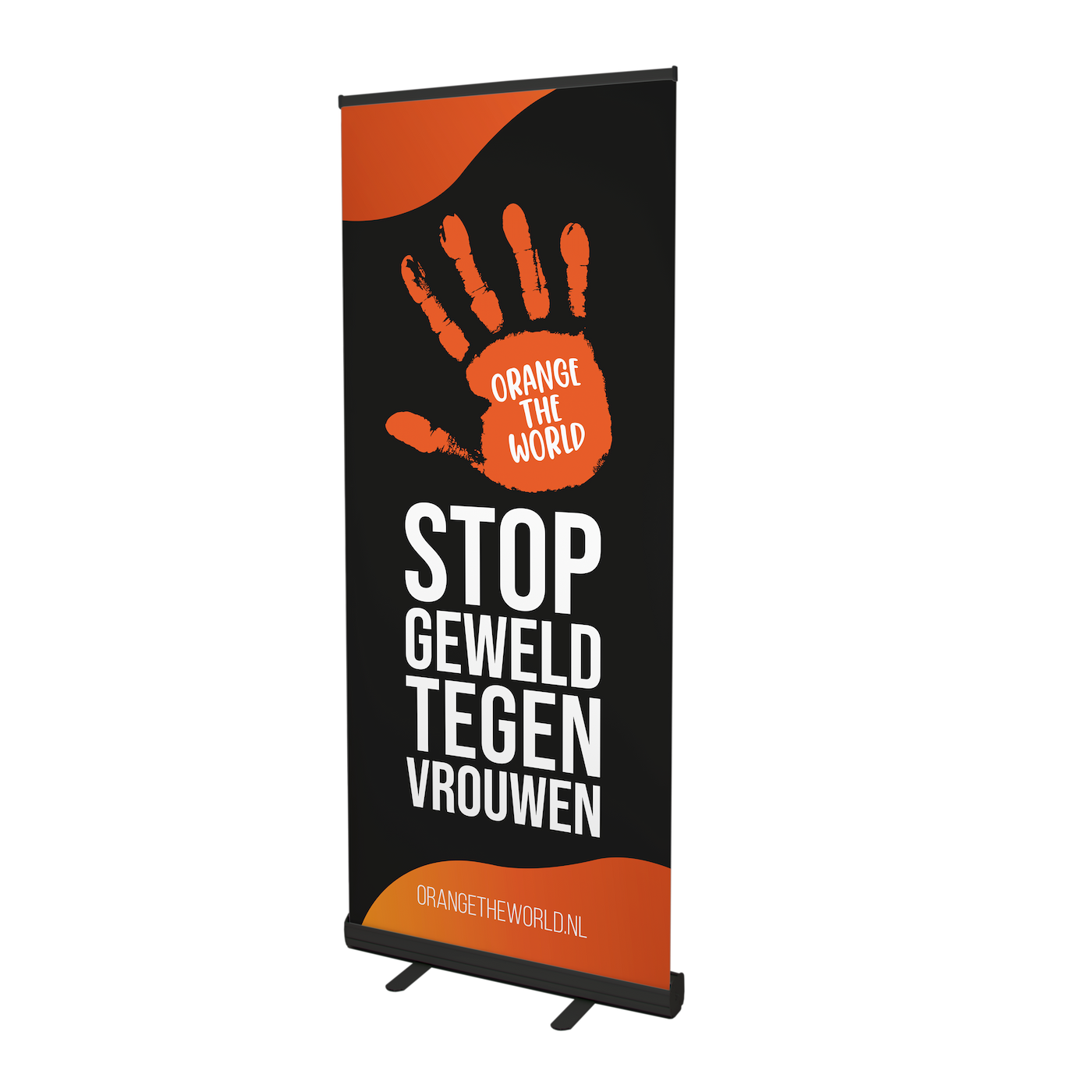 Orange the World banner - black