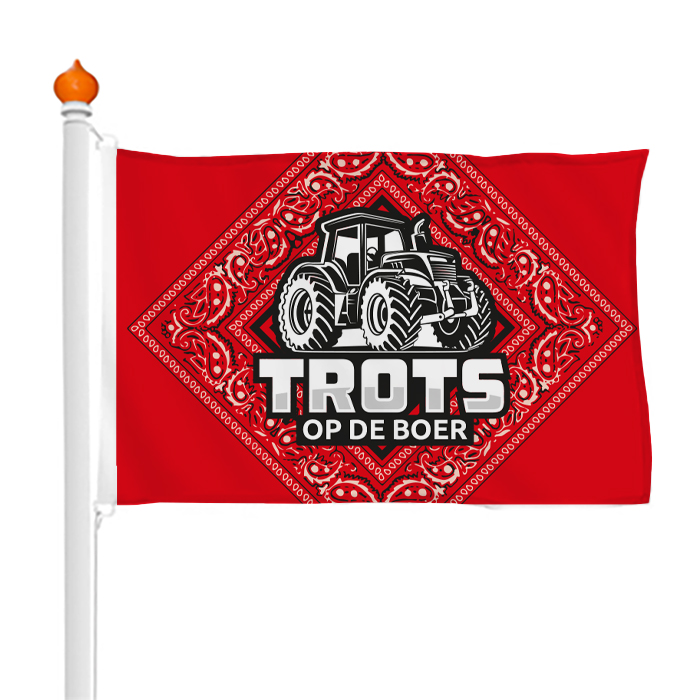 Farmer's handkerchief flag proud