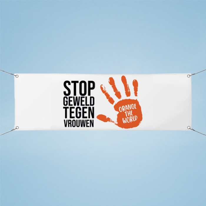 Orange the World banner - white