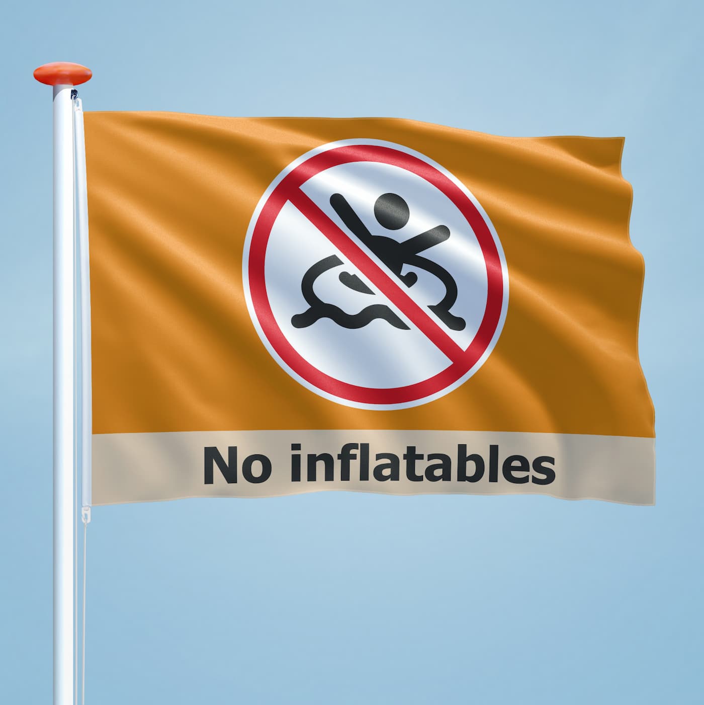 Warning flag No inflatables