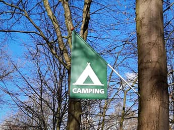 Kiosk flags double-sided