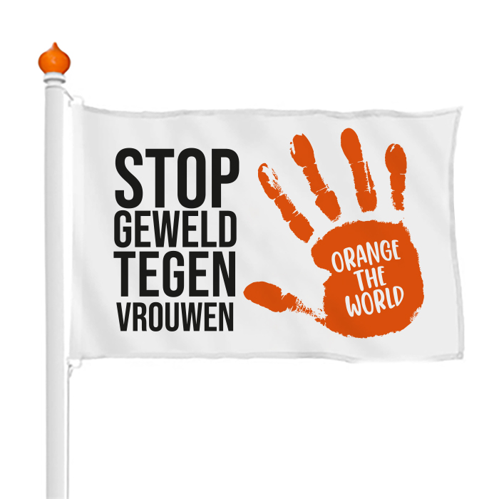Orange the World flag - white
